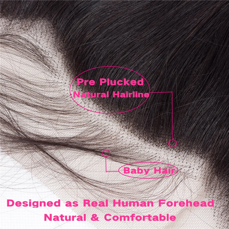 4x4 5x5 Lace Closure Straight Human Hair Top Lace Closure Preplucked Ear to Ear 13x4 Lace Frontal Transparent  Lace Closure