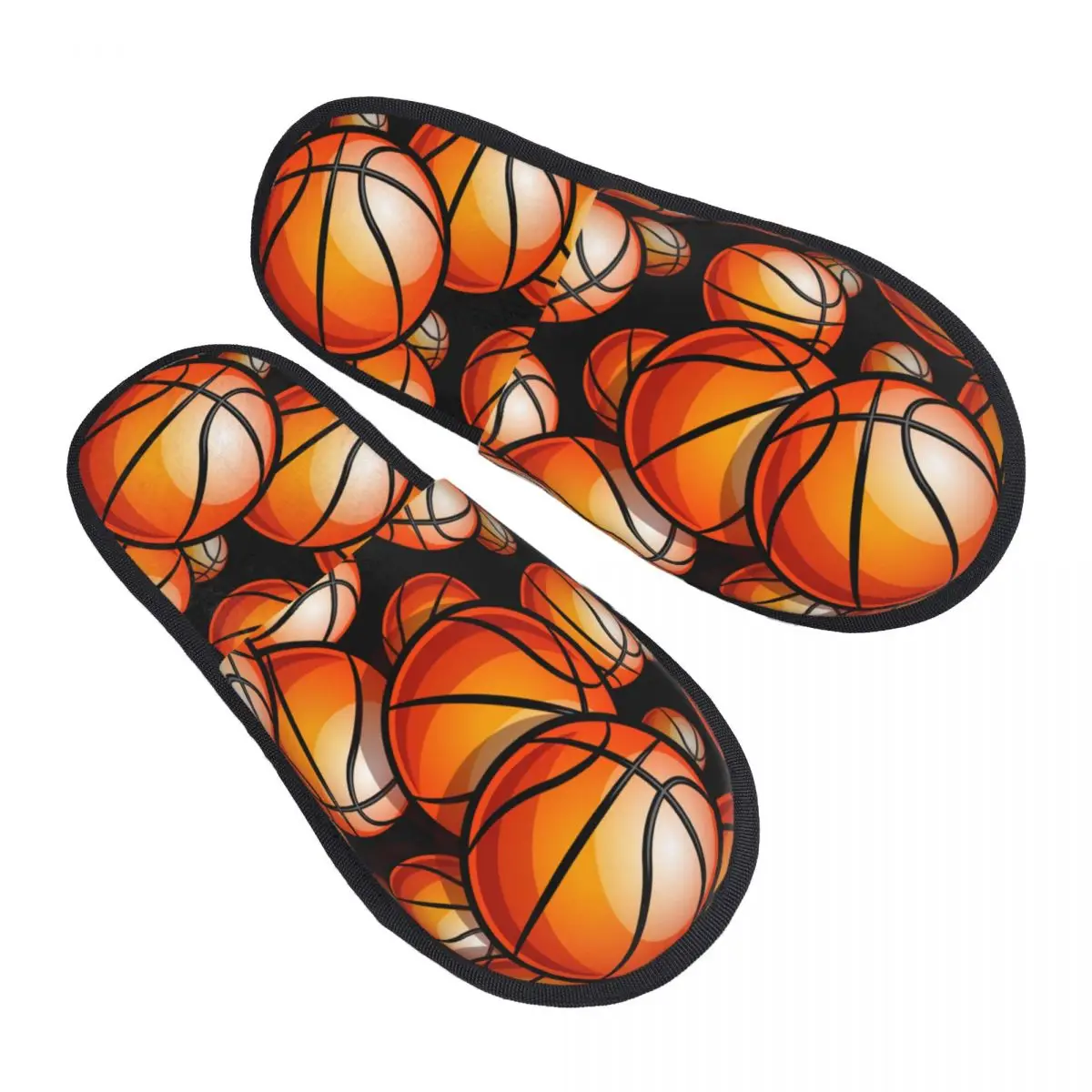 

Winter Slipper Woman Man Fluffy Warm Slippers Basketball Ball Pattern House Slippers Shoes