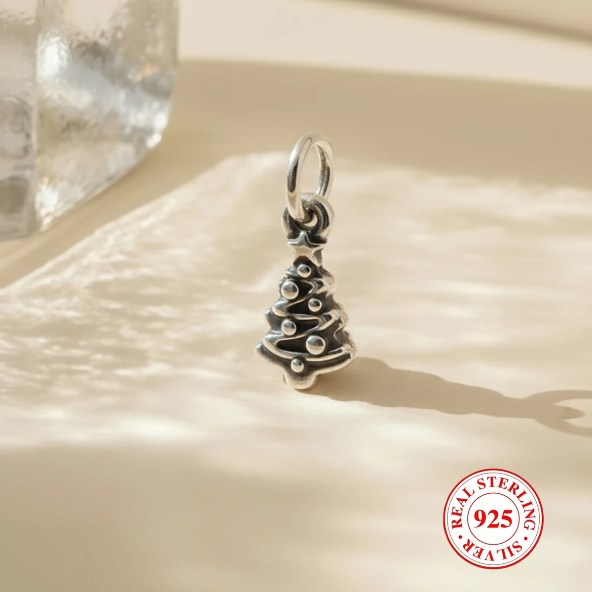 

1 шт. S925 серебряный кулон в виде рождественской елки, кулон «сделай сам» для ожерелья и браслета, уникальный стильный кулон для женского декора