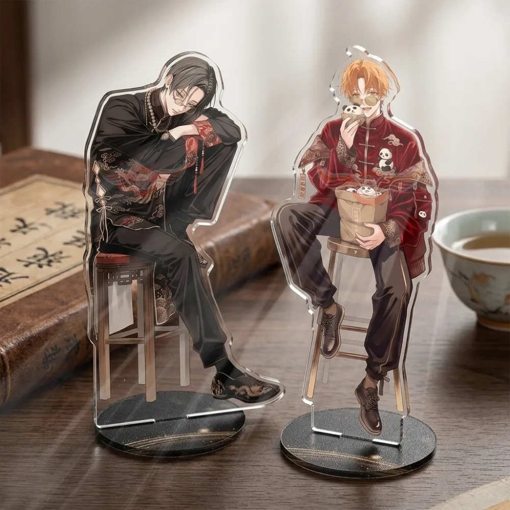 Japanese BL Anime  Peripheral Acrylic Standing Model Plaque Desktop PET Interlayer Printing High Definition Decoration Keychain