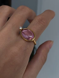 Brass With 18 K Gold Colorful Rhinestone Crystal Ring Women Jewlery Designer T Show Club Cocktail Party Rare Japan Korean