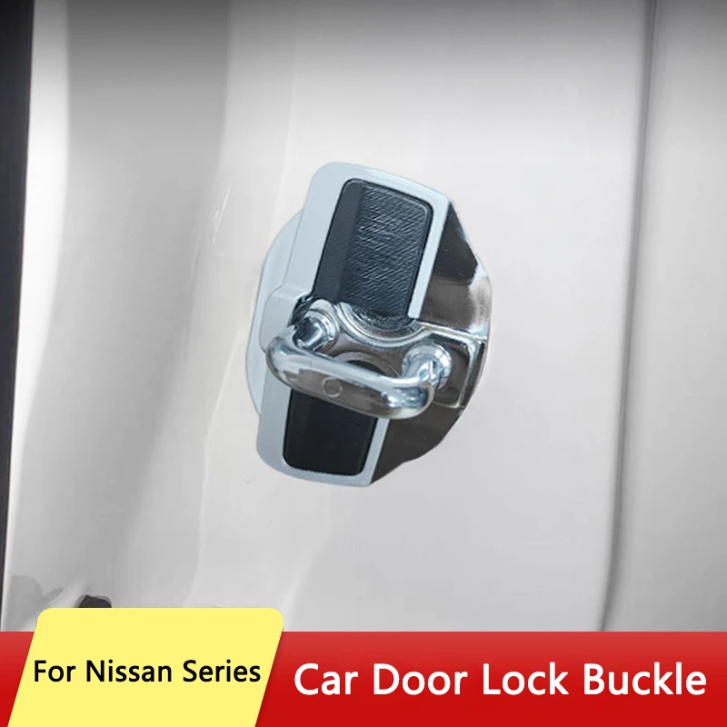 QHCP Door Lock Buckle Upgraded Stabilizer Eliminate Abnormal Noise Gap Zinc ABS For Nissan Series Kicks X-Trail E12 E13 C27 C28