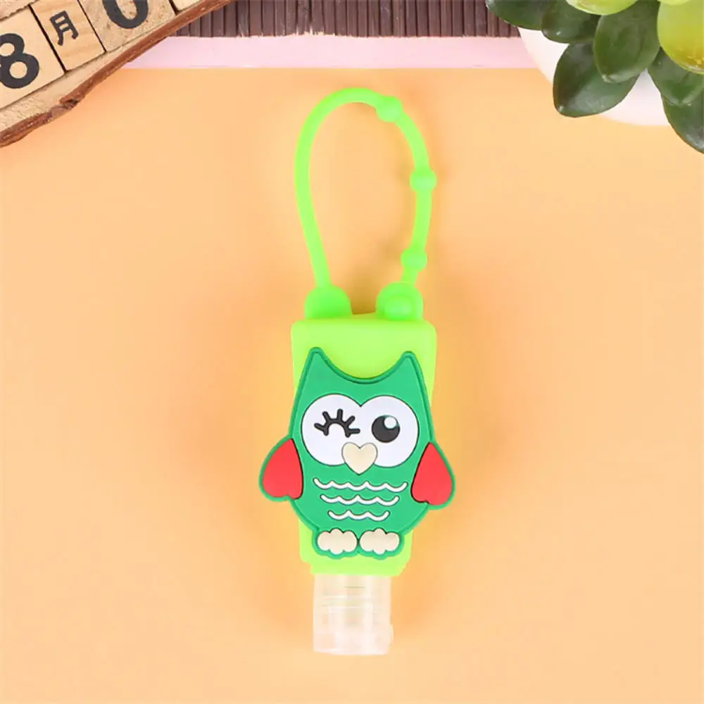 30ML  Travel Portable Gel Holder Food Silicon Cartoon Animal Pattern Mini Hand Sanitizer HolderHangable Liquid Dispenser Contain