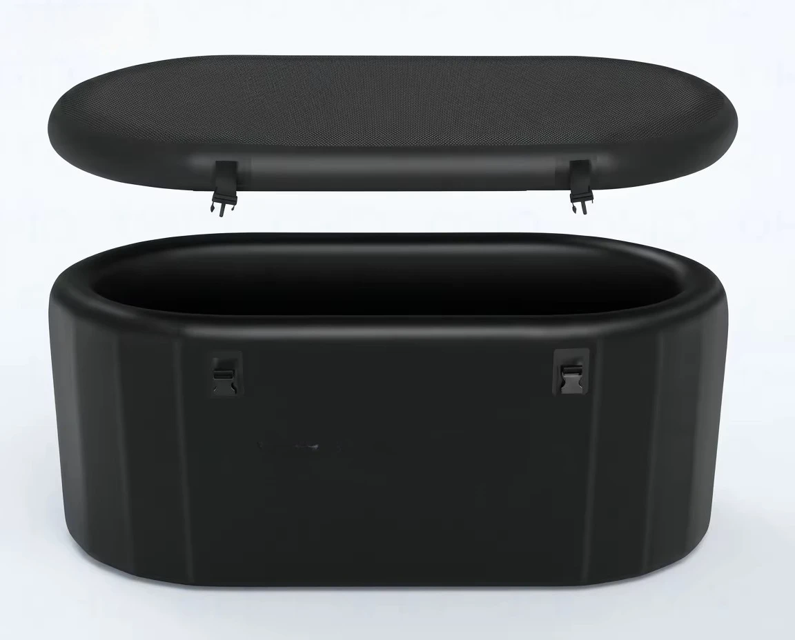 Folding Portable Bathtub for Outdoor Cold Therapy Black