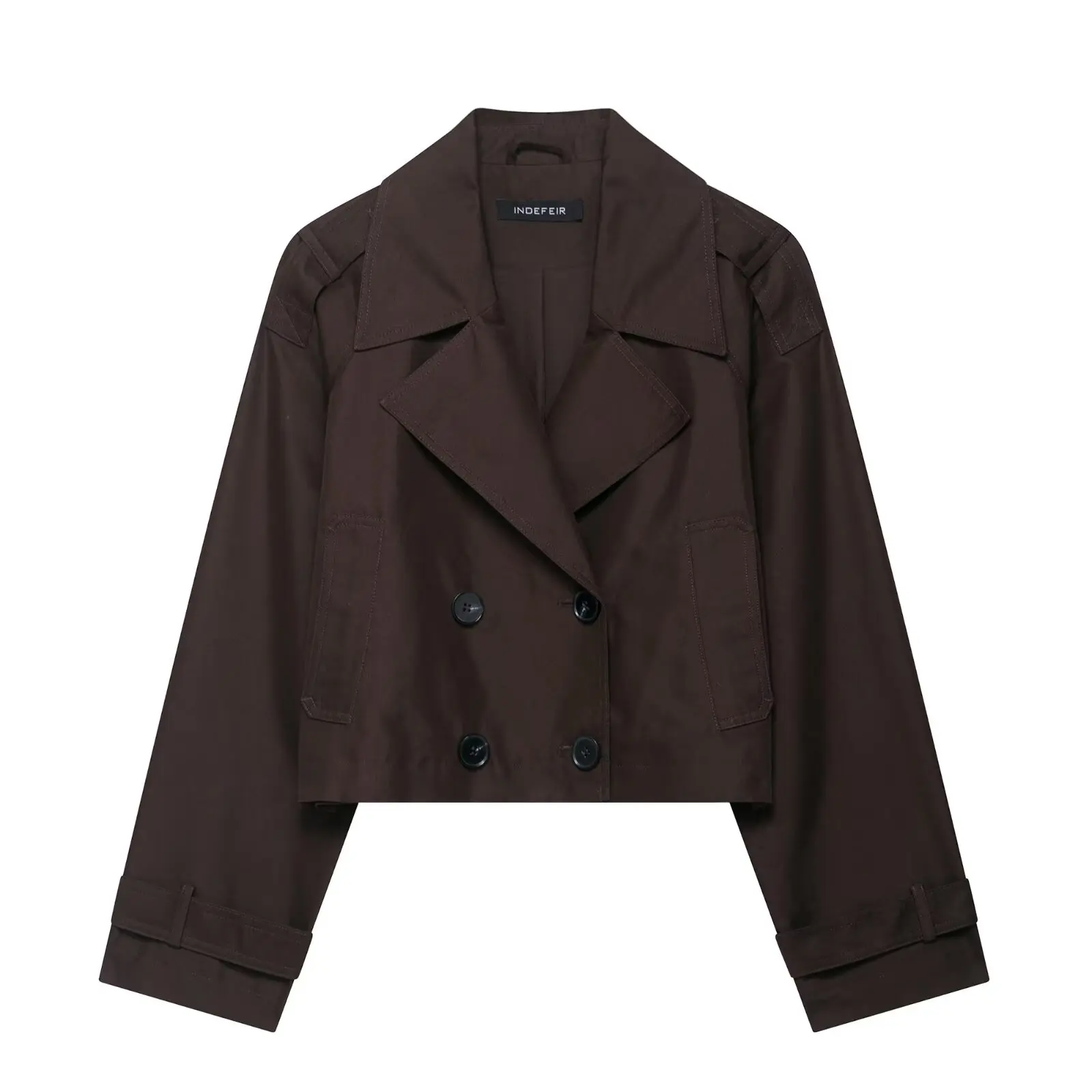 BSAY Fashion Versatile Collar Minimally Double breasted Women's Autumn New Collection 2025 Classic Long Short Windbreaker Coat