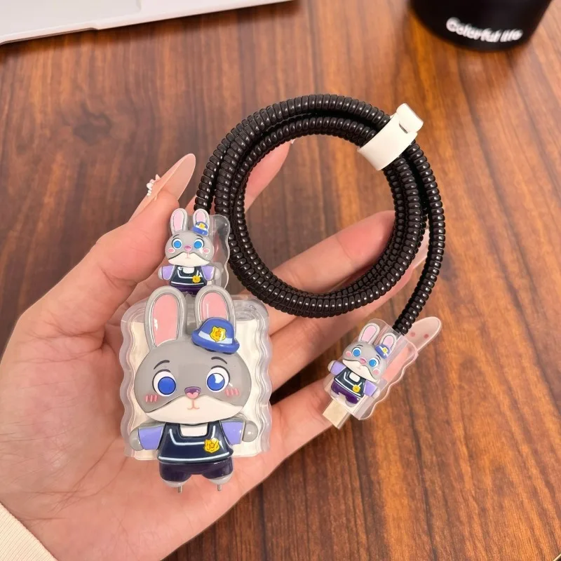 주토피아 주디 닉 데이터 케이블 보호 커버 예쁜 신상 귀여운 커플 선물 니치 새해 여자친구에게 보내기