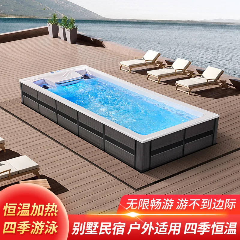 5.9 meters infinity intelligent heated swimming pool Outdoor villa household acrylic integrated finished swimming pool