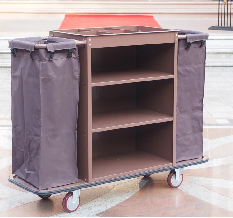 

Hotel room multi-functional push cloth straw cart cleaning work cart cleaning truck cloth bag