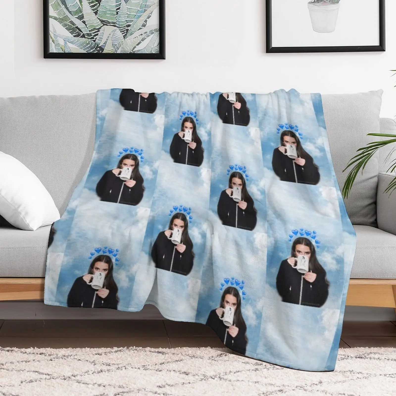 Lea Michele In The Clouds Throw Blanket Blankets For Bed Camping Bed linens Soft Blankets