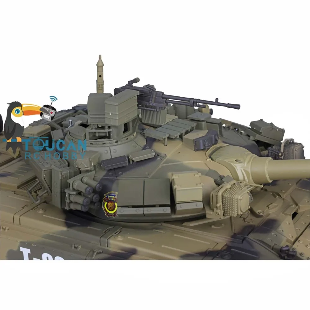 2.4G Henglong 1/16 7.0 Russia T90 RC Tank 3938 Metal Tracks BBs Shoot Armored Battle Vehicle Toys TH17849-SMT7