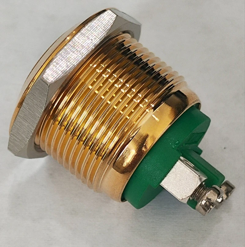 ELEWIND 16mm Screw terminal Momentary (1NO) Golden push button  (PM161B-10/G )