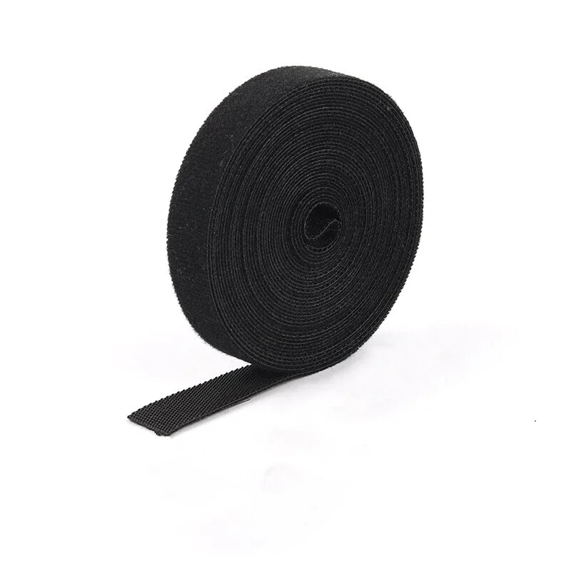 5m 1 Roll Black/Green Nylon Cable Ties Magic Tape 10mm Wide Multifunctional Wire Organizer Cuttable Self-Adhesive USB Cable Ties image 5