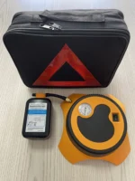 Líquido para reparación de neumáticos, con juego de bomba de inflado de neumáticos, juego de herramientas portátiles de emergencia para reparación de neumáticos para automóviles y motocicletas, 2 piezas