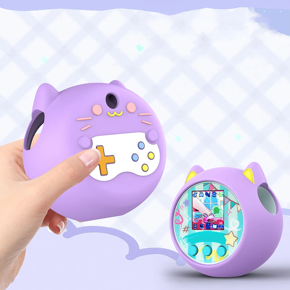 حافظة من السيليكون حافظة واقية من السيليكون غطاء حماية مقاوم للصدمات مع حبل لملحقات الحيوانات الأليفة الإلكترونية الافتراضية من Punirunes