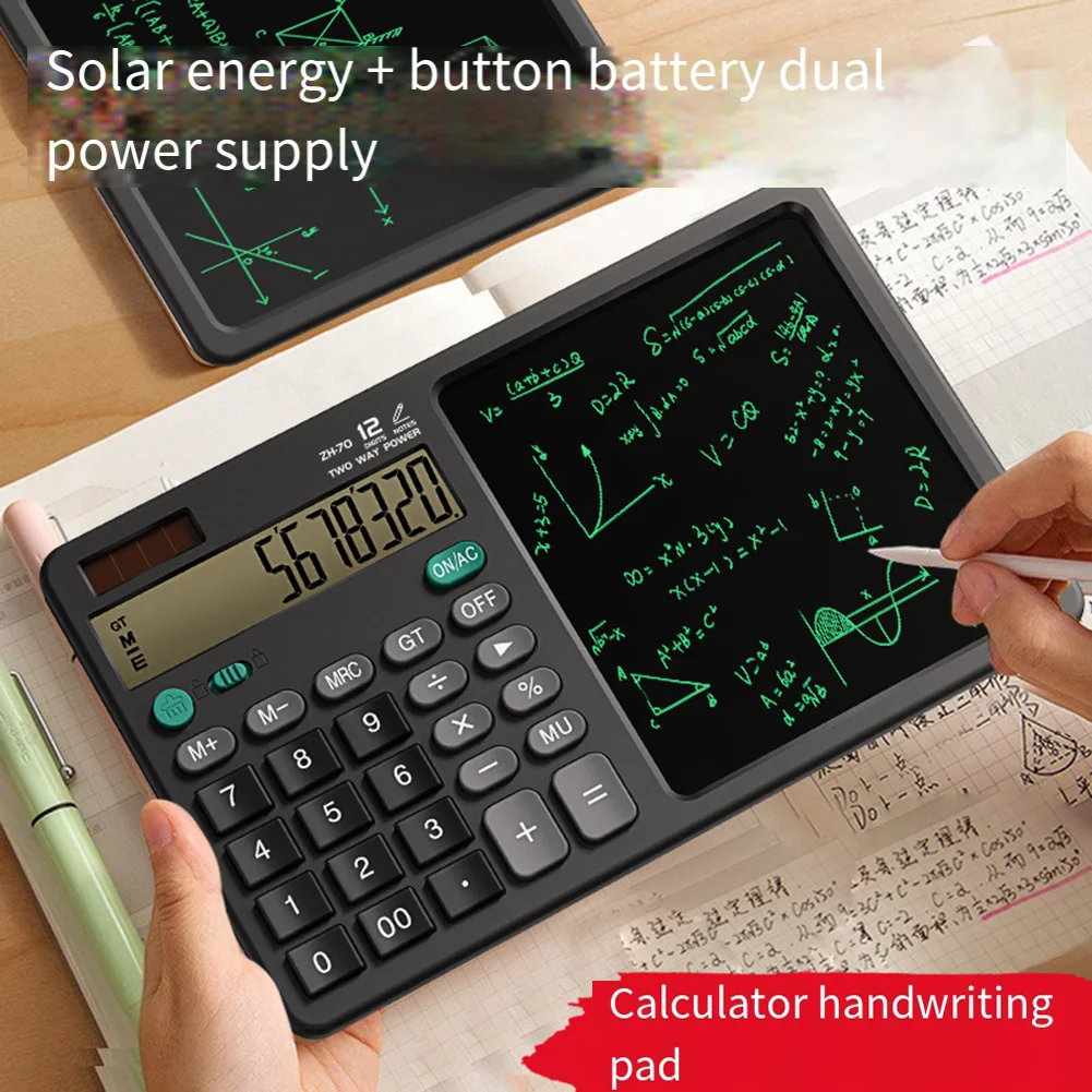 Calculator Handwriting Tablet Handwriting Pad One-Touch Screen Clear With Flexible Eye-Protecting LCD Wide Screen Display