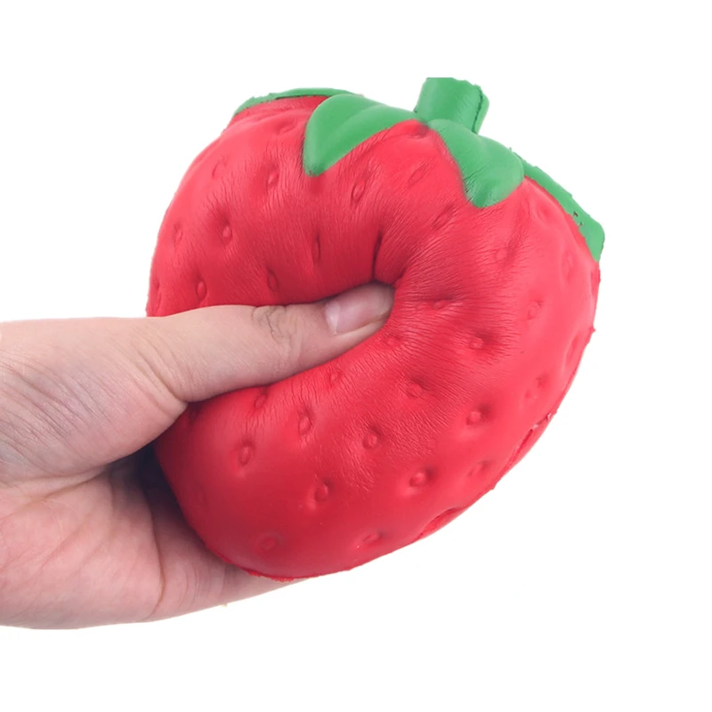 Strawberry Squishy Slow Rising 6CM 11CM Jumbo Cute Straps Straps Sweet Cream Charms Kawaii Pendant Bread Kids Toy Gift Pink Red