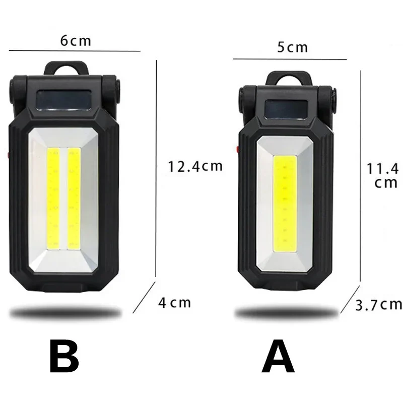 Portable Rechargeable Magnetic COB LED Work Light Folding Inspection Lamp Outdoor Solar Light