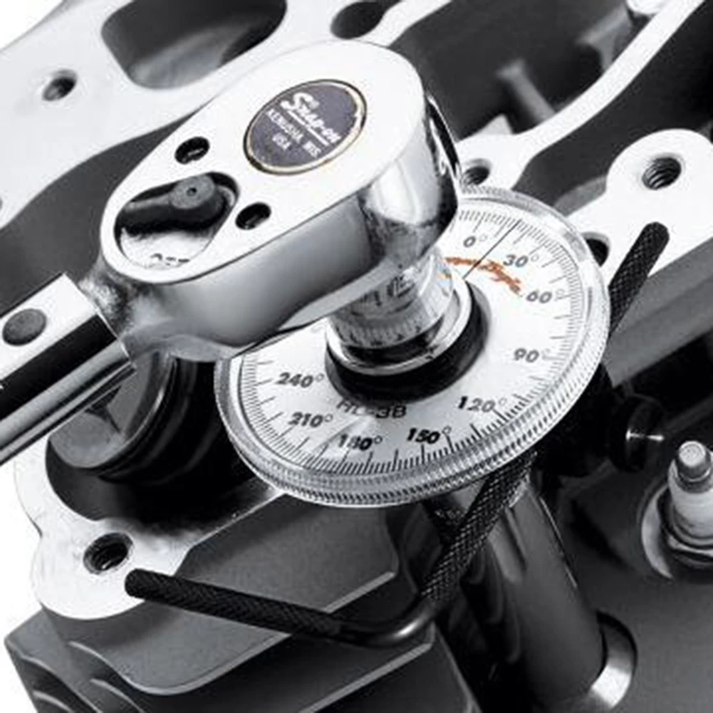 1/2 Inch Drive Torque Angle Gauge 360 Degree Angle Rotation Measurer Hand Tool Wrench Measuring Automotive Meter Tool