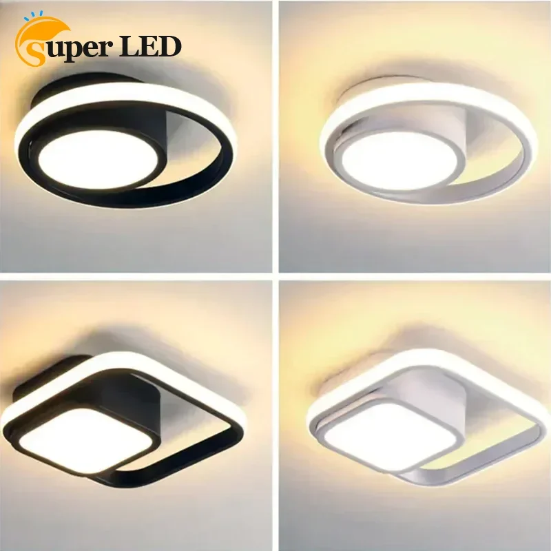 

Black White Iron LED Aisle Ceiling Light Modern Minimalist Ceiling Lamp for Entryway Closet Cloakroom Led Ceiling Fixture Luster