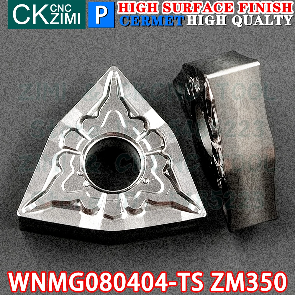 WNMG080404-TS ZM350 WNMG 080404 TS Sisipan Karbida Cermet Turning Sisipan Alat CNC Finish Alat Bubut Logam WNMG 0804 untuk Baja
