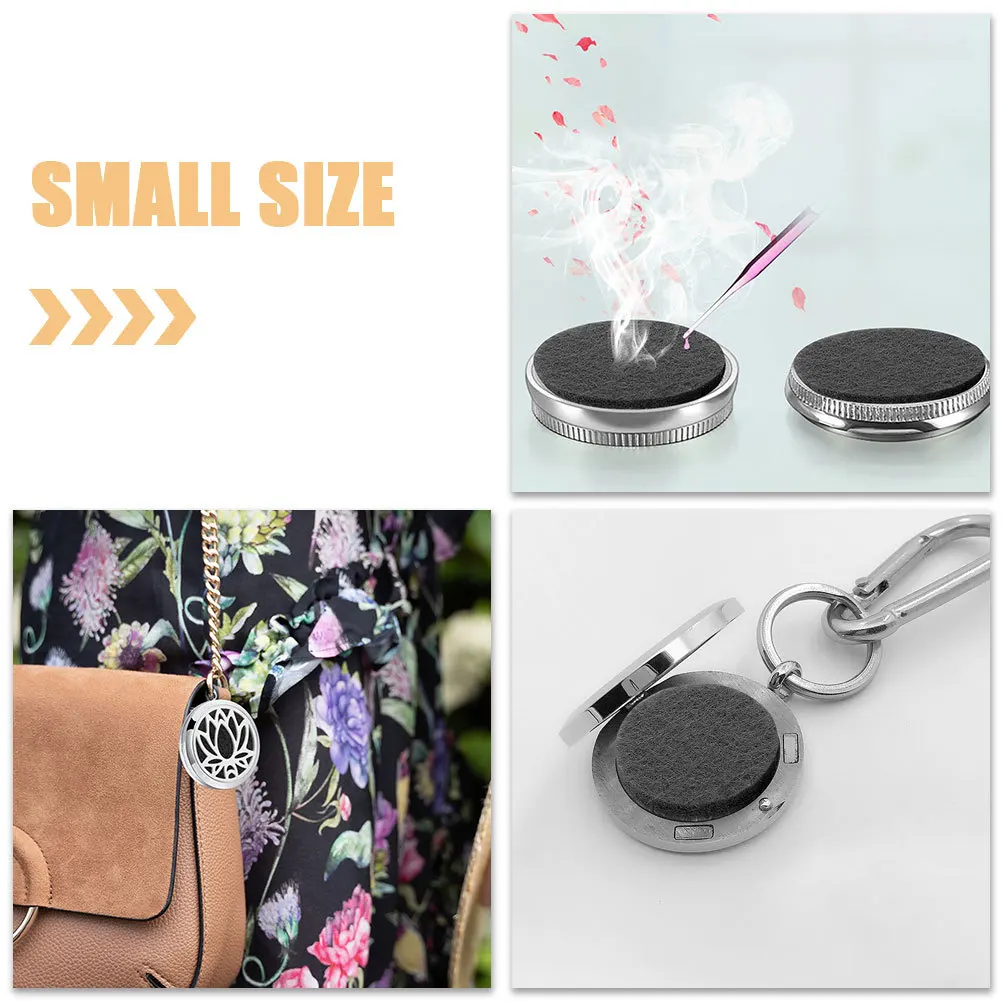 

50 шт., подушечки для диффузора, хлопковая сменная заправка для эфирного масла, медальон, ожерелье, мини-аксессуары для ароматерапии, здравоохранение