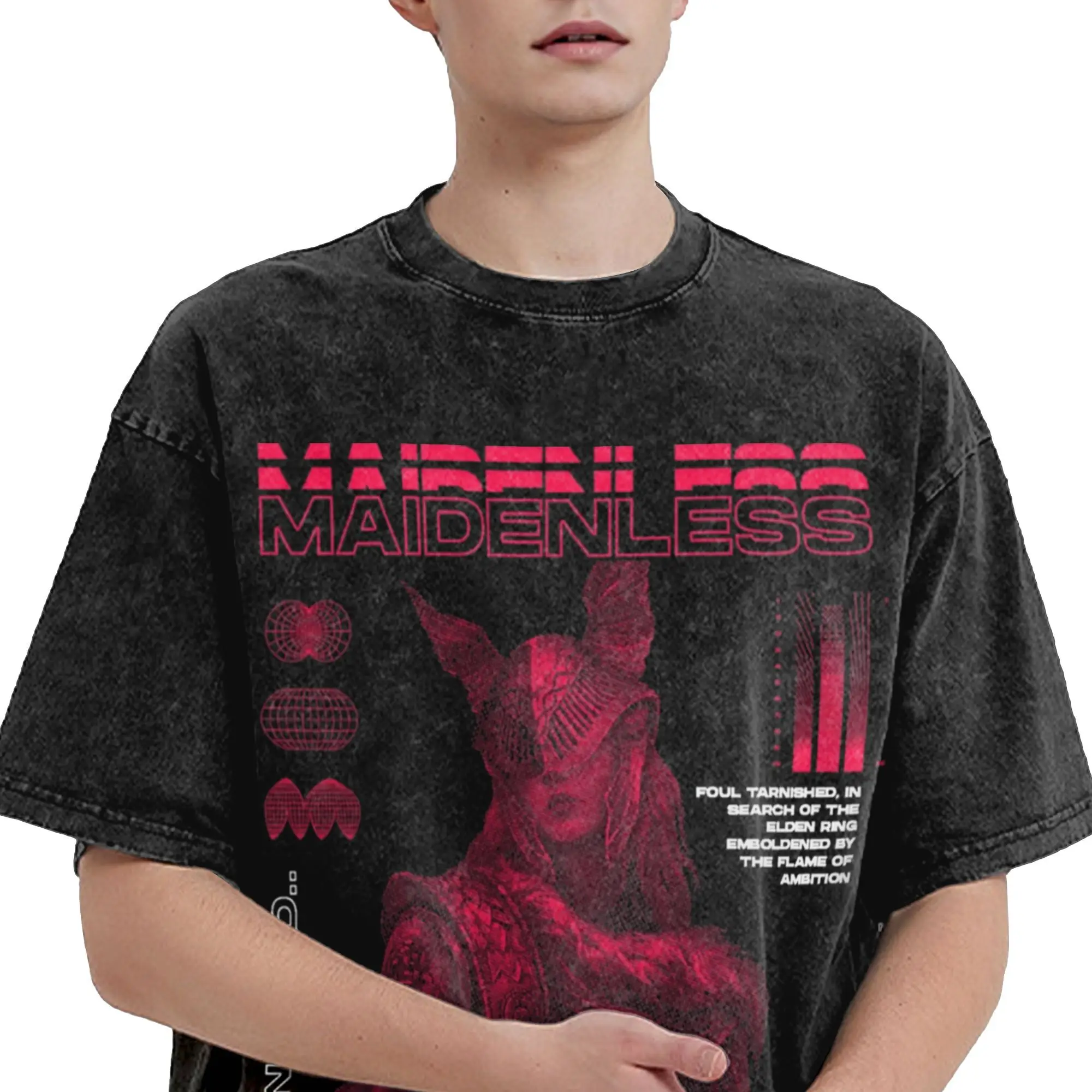 Amazing Malenia Blade Of Miquella T-Shirts for Men O Neck 100% Cotton Washed T Shirt  Short Sleeve Tees Birthday Present Clothes