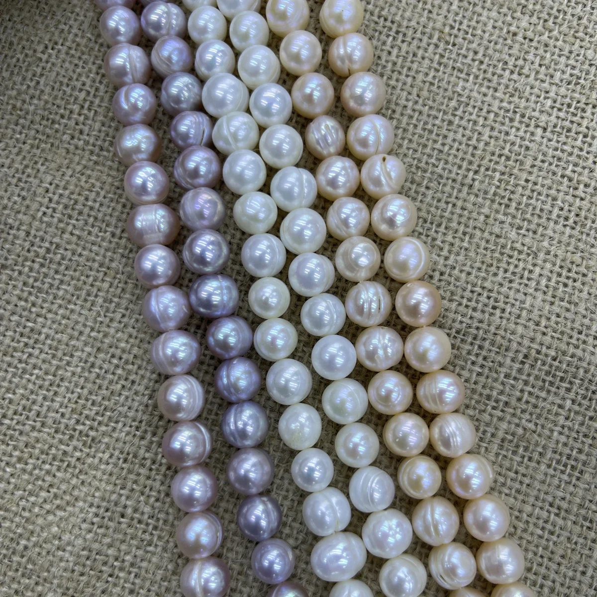 Natural Freshwater Pearl 9-10mm4A White Purple Orange Isolated Bead Jewelry Make DIY Necklace Bracelet Accessories Women Wedding