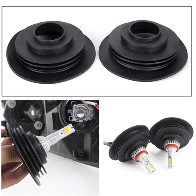 1pc Soft Rubber Dust Cover For Car Auto Headlight Universal LED Light Seal Cap