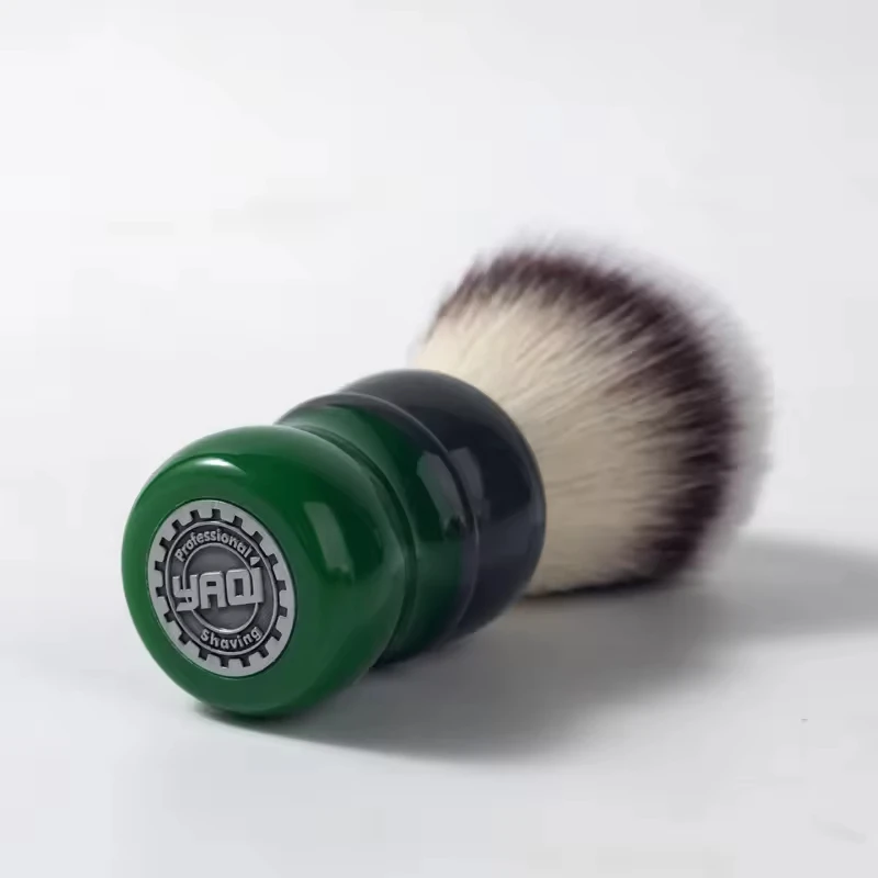 Кисти для бритья YAQI 26 мм, мокко-матча, чай, синтетические узлы для волос, ручка из смолы, мужская кисточка для влажного бритья