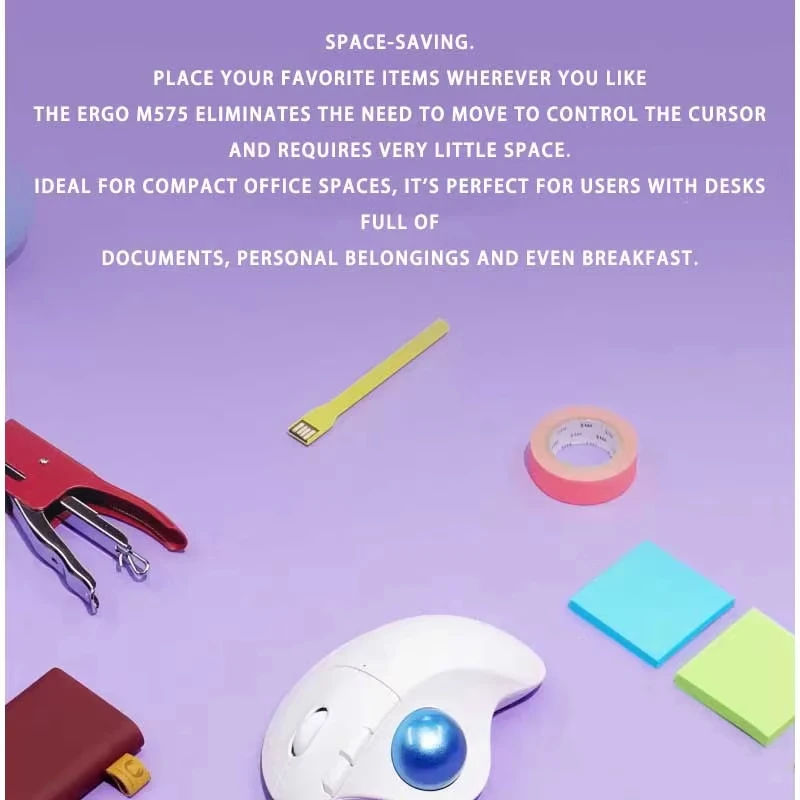 НОВАЯ беспроводная трекбольная мышь Logitech ERGO M575S с Bluetooth для офисных компьютеров, ПК с прецизионным рисунком CAD, Windows, Mac