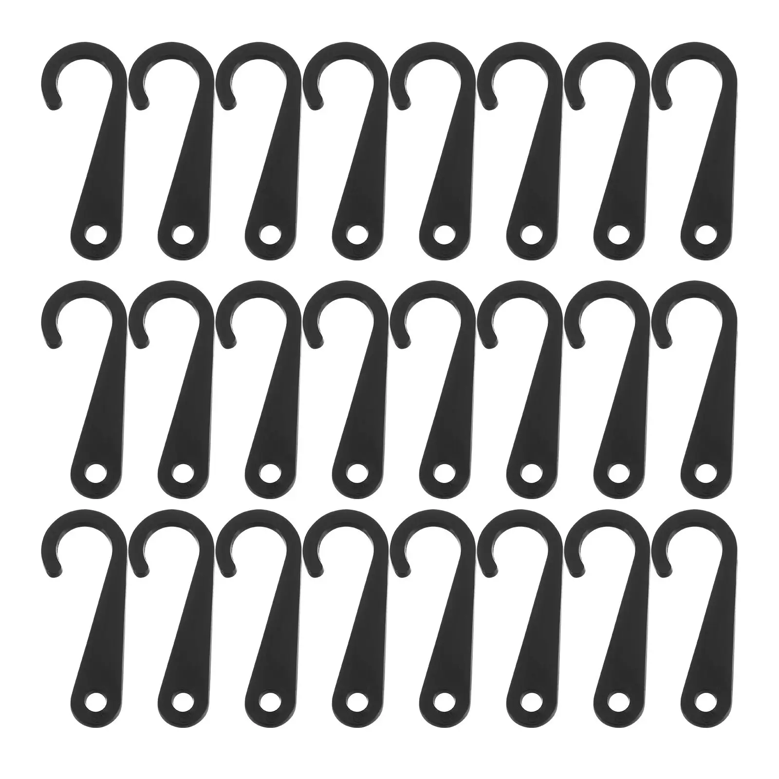

500pcs Sock Hooks Plastic J Shaped Hanging Code Display Rack Hook Black Retail Hat Garment Stocking Hooks Heavy Duty Hanging