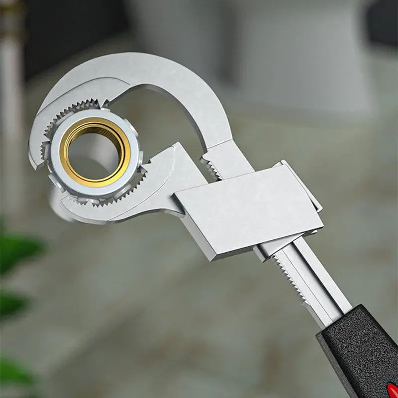 Universal Adjustable Double-ended Wrench Multifunctional Bath Wrench Aluminium Alloy Open End Spanner Bathroom Repair Hand Tool