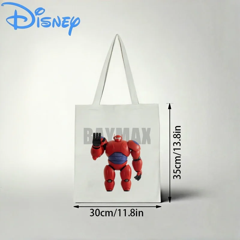 

1PC Disney Big Hero 6 Canvas Tote Bag, Armored Baymax Print Eco-friendly Shoulder Bag