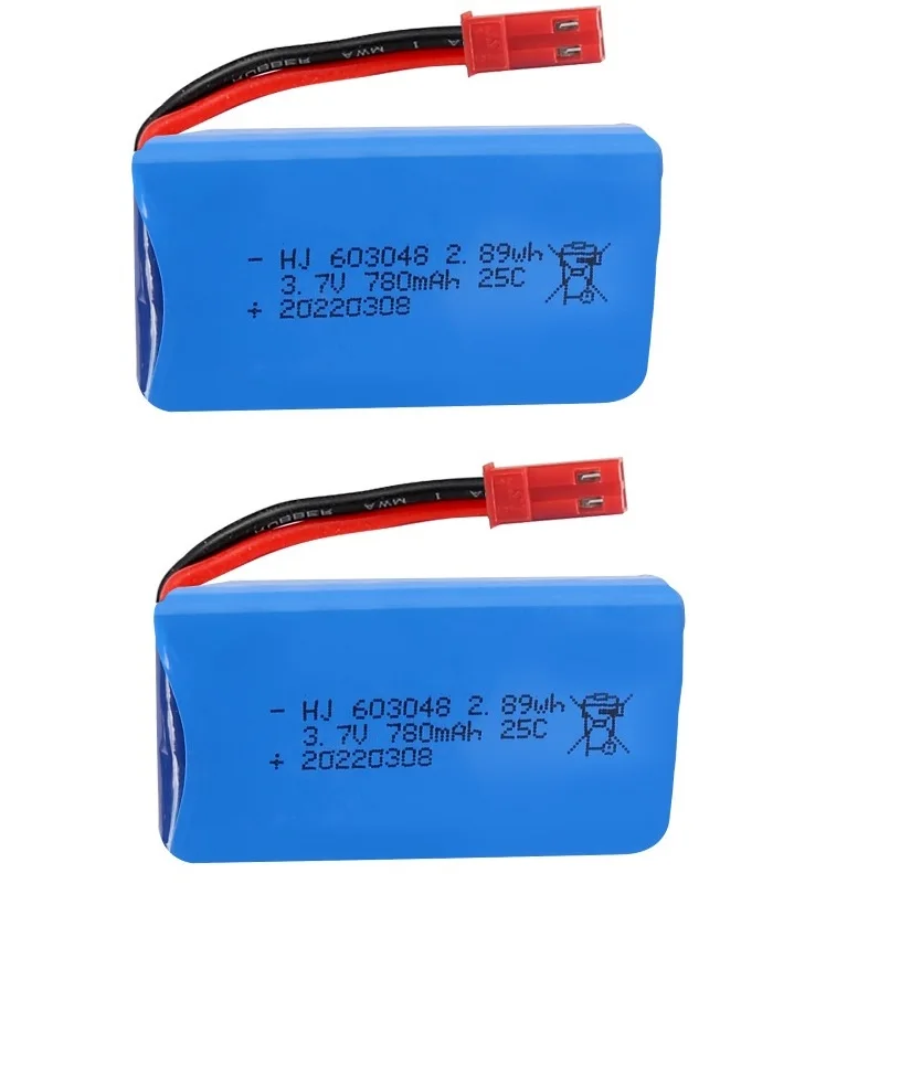 2 stks/partij 3.7 V 780 mAh Batterij 603048    Voor WLtoys V686G Q222 Q222G/XK X250 RC Quadcopter Onderdelen