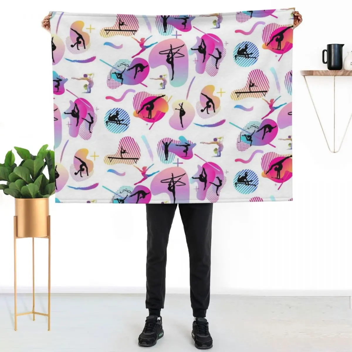 Gymnastics print Throw Blanket Blankets For Baby Blankets For Sofas For Decorative Sofa Baby Plaid Summer Beddings Blankets