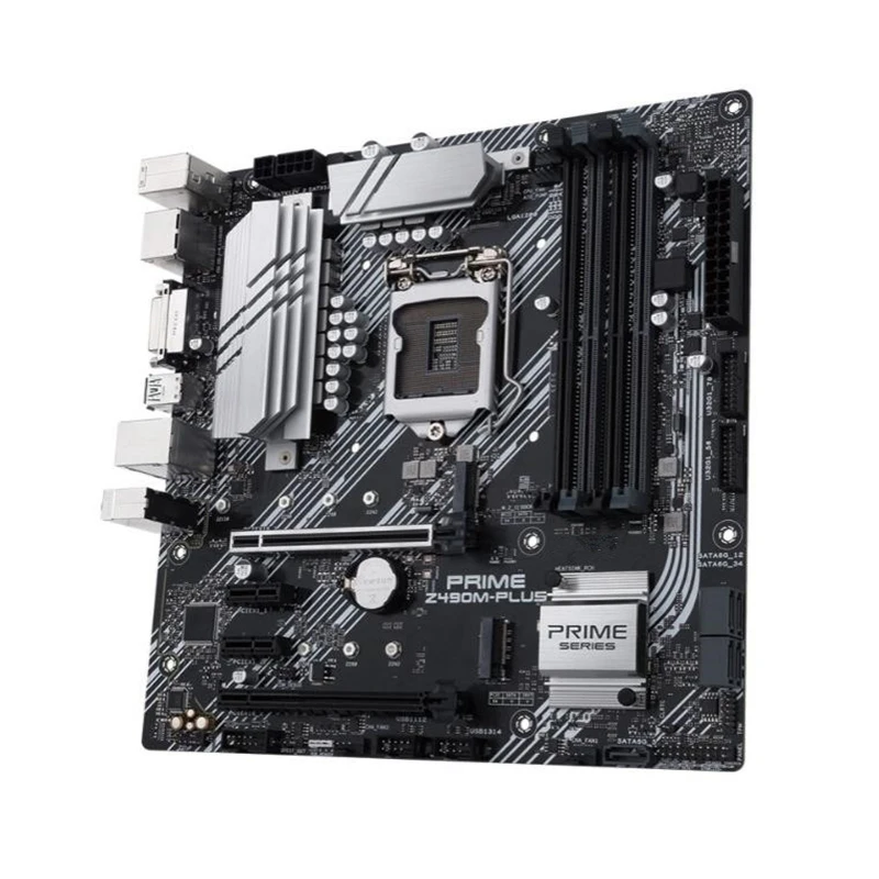 Intel-Z490M-PLUS Placas-mãe, LGA 1200, DDR4, 128GB, M-ATX, Intel Z490, Overclocking, Desktop Mainboard, M.2 NVME III, USB 3.0