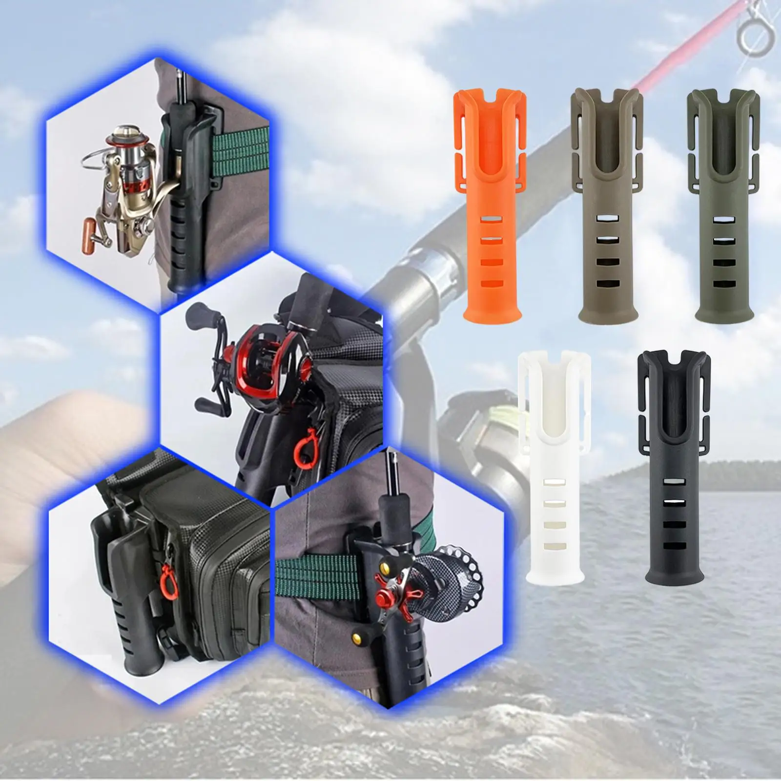 

Легкий держатель для удочки из нейлона, многофункциональный, многоразовый, быстросъемный, для рыбалки на открытом воздухе, аксессуар для крепления на трубу для серфинга