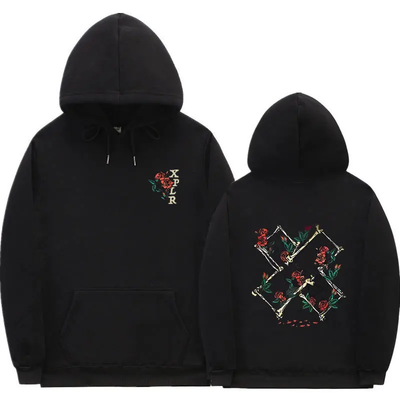 Rock Band's Fashion Album Features Pattern Prints on Men's Hoodies Sweatshirts Hip-hop Alternative Retro Pullovers Spring