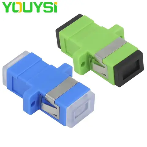 YOUYSI 50-500 Pcs Fiber Optic Connector Adapter SC / UPC SM Flange Singlemode Simplex SC-SC APC Coupler
