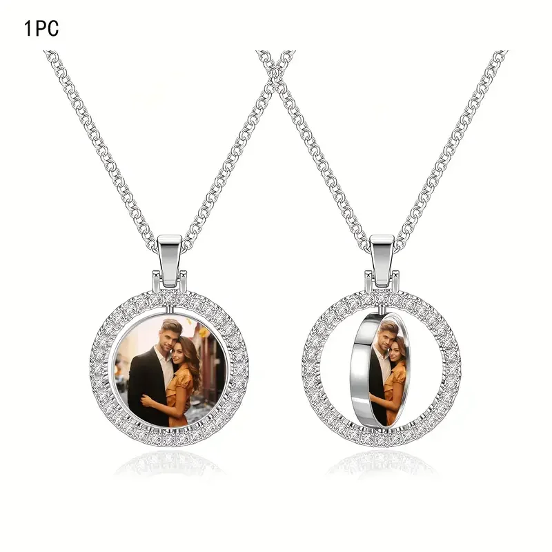 Custom Elegant Photo Pendant Necklace - A Personalised Gift, A Memento for Special Occasions for Couples, Family and Friends