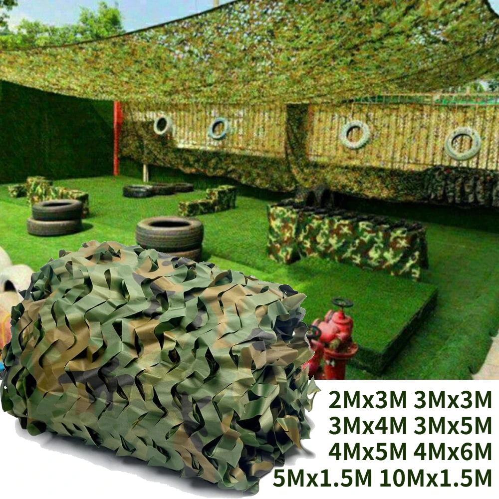 Camouflage Net Hunting Camouflage Netting Garden Gazebo Net Car Awning Outdoor Camping Woodland Sunshade Cloth Sun Shelter Tents