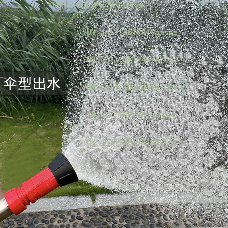 1-2 Inch High Pressure Fire Hose Nozzle - Heavy Duty Water Spray for Garden, Farm & Firefighting Use