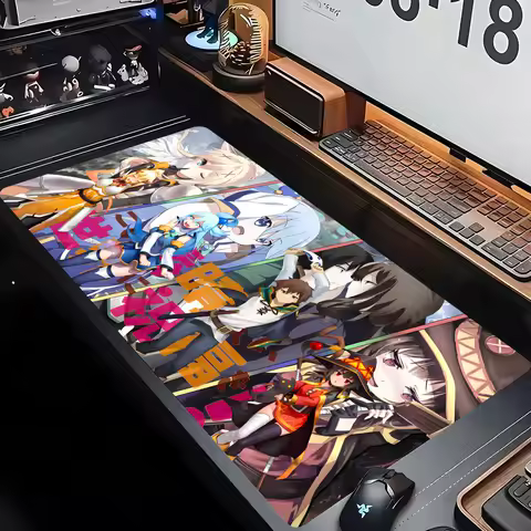 KonoSuba Gaming Mouse Pad XXL Large Mousepad For PC Gamer Desktop Decoration Office Mouse Mat Deskmat Rug