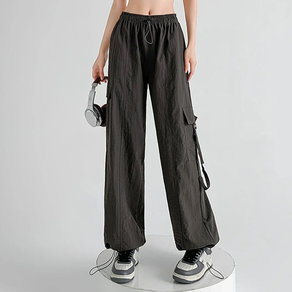 

Быстросохнущие брюки, женские спортивные брюки L M, модные свободные брюки для женщин, свободные брюки, эластичная ткань, стиль для отдыха