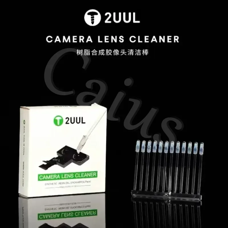 2UUL 48pcsCamera Portable Lens Cleaner Resin Synthetic Stick Dust Fingerprint Removal for Phone Camera Lens Screen Cleaning Tool