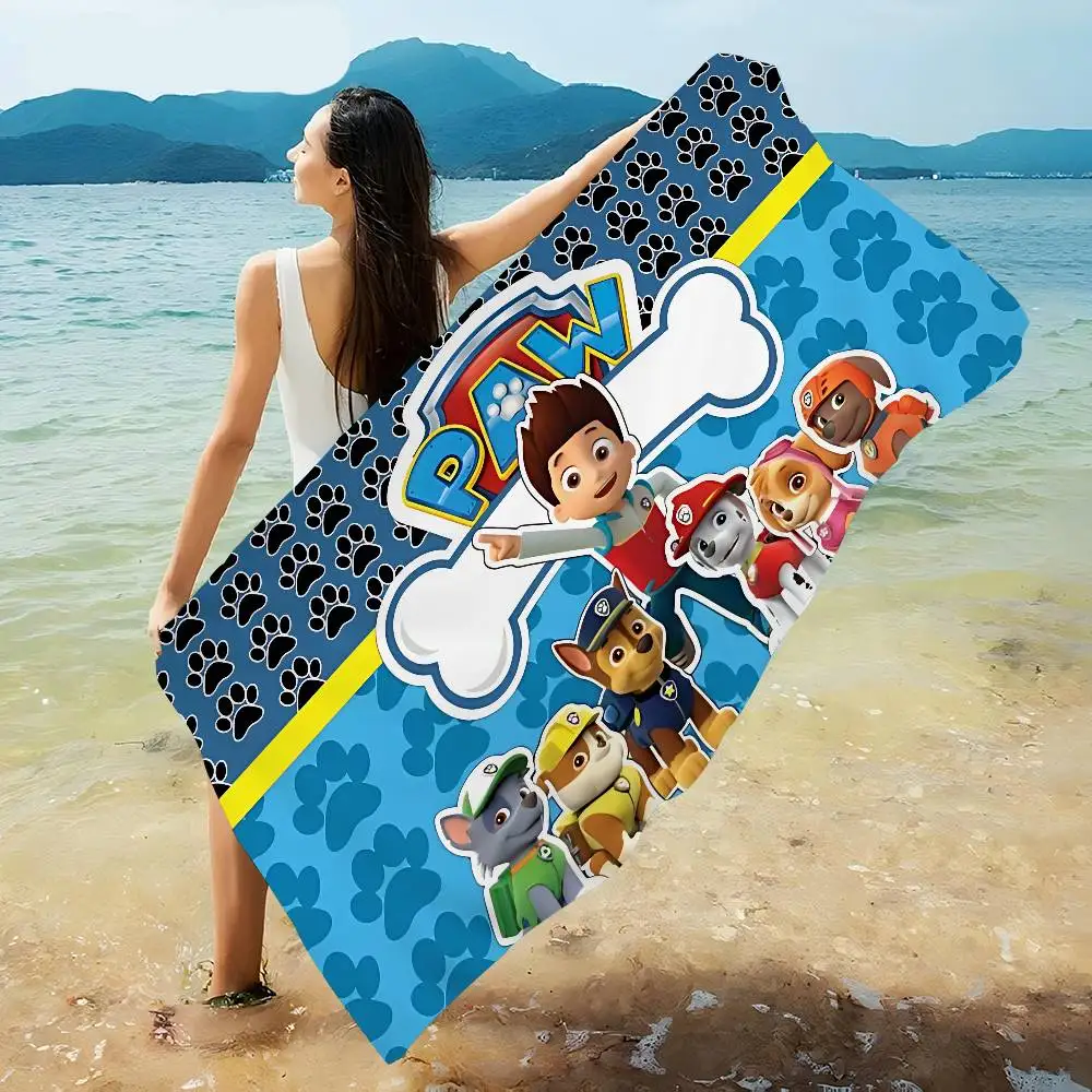 كارتون الكلب الكفوف أنيمي ستوكات منشفة الشاطئ ماصة سريعة الجافة لينة اليوغا السباحة منتجع تسلق الجبال منشفة #1