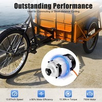 Electric Brushless Motor Kit 750W 48V Electric Pedicab Motor Conversion Kit Brush-Less Geared Motor for Go Kart ATV