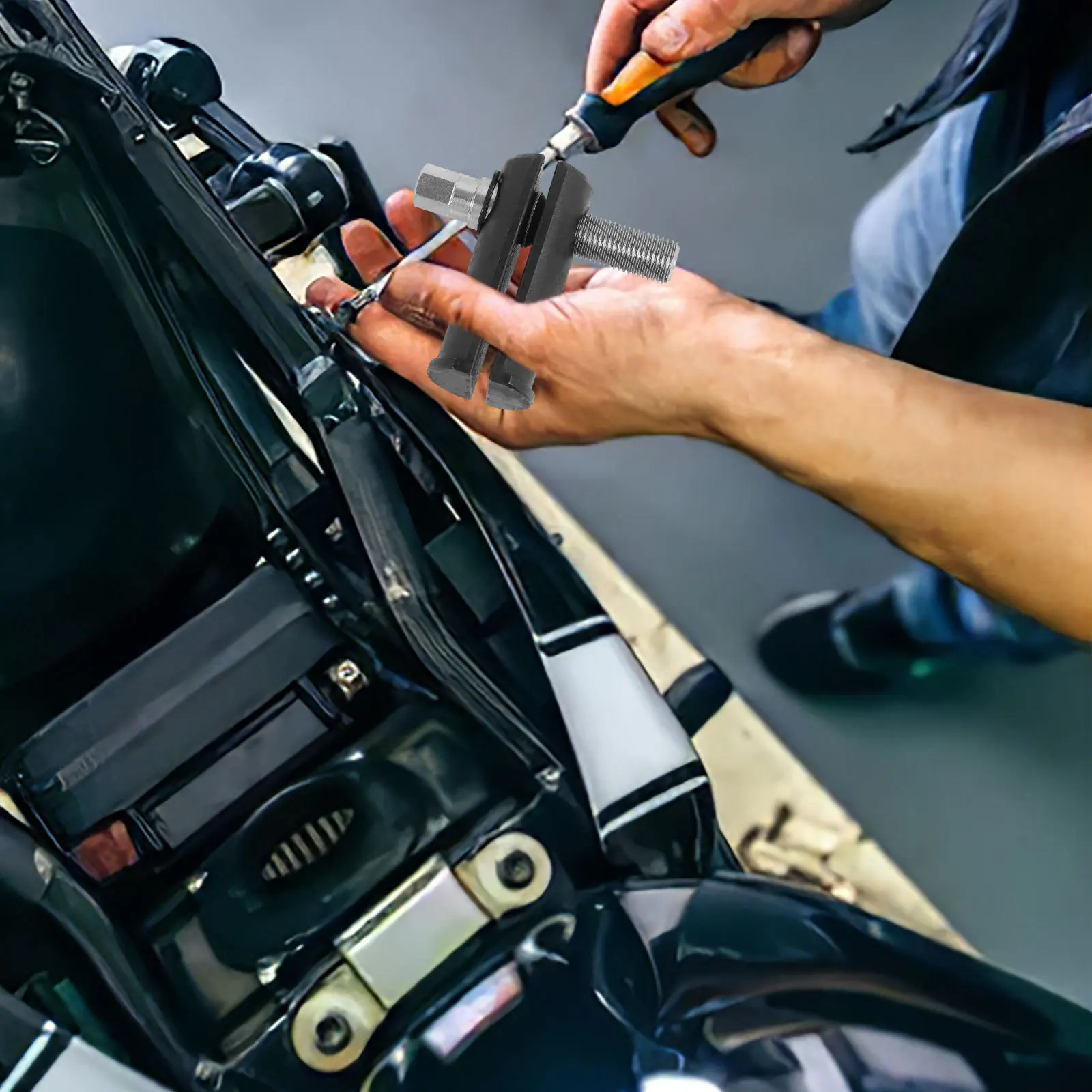 

Steering Neck Bearing Seat Ring Removal Tool Versatile Durable Carbon Steel Motorcycle Repair Tools Efficient Quick Effective