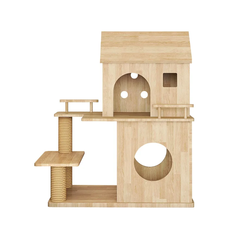 

Solid wood board, double layer, luxury, household, cat jumping platform, no floor space, climbing frame, small apartment