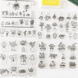 Spring Pot Plants | Succulents Clear Stamps For DIY Scrapbooking/Card Making/Album Decorative Silicone Seals Crafts